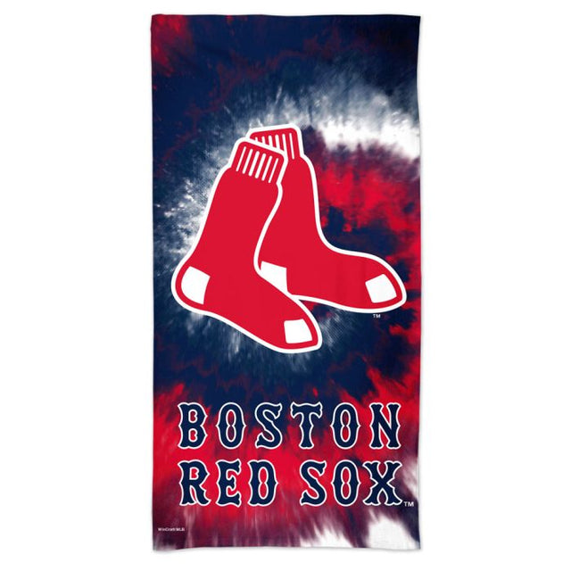 Toalla de playa TDYE Spectra de los Boston Red Sox de 30" x 60"