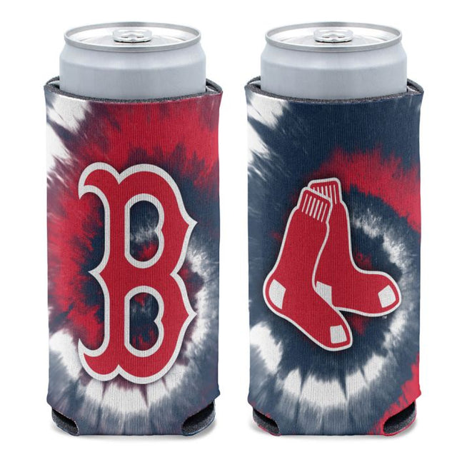 Enfriador de latas delgado de 12 oz con teñido anudado de los Boston Red Sox