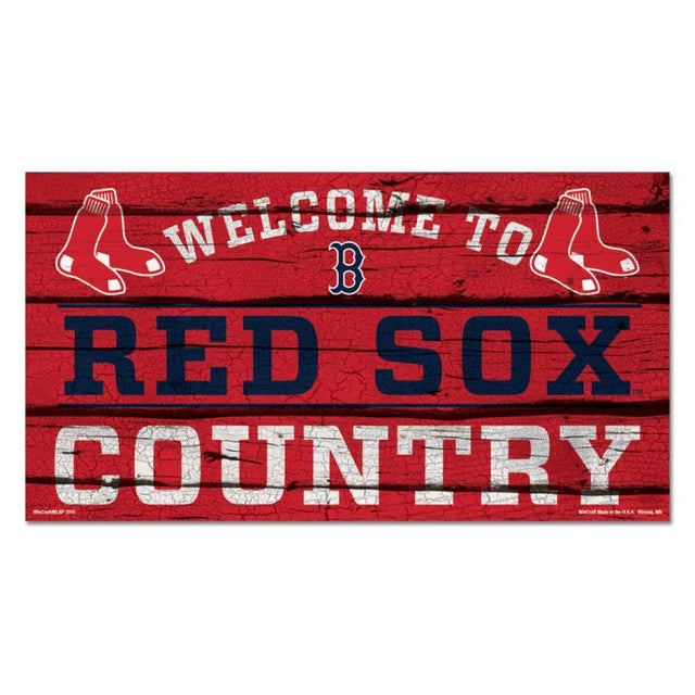 Letrero de madera de los Boston Red Sox, 13" x 24", 1/4" de grosor