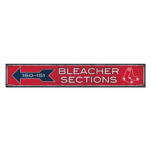 Letrero de madera de los Boston Red Sox de 6" x 36" y 3/8" de grosor