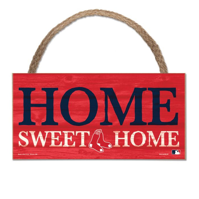 Boston Red Sox Wood Sign w/Rope 5" x 10"