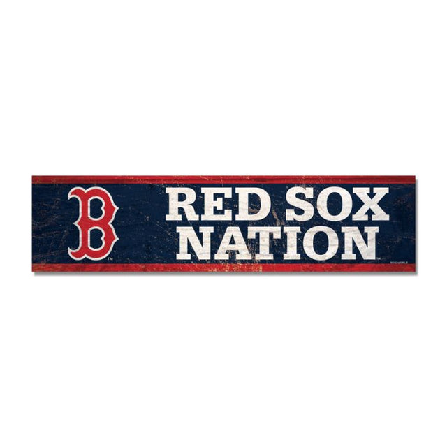 Imán de madera de los Boston Red Sox de 1,5" x 6"