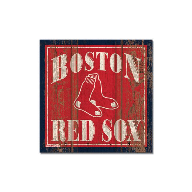 Imán de madera de los Boston Red Sox de 3" x 3"