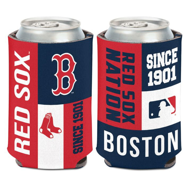 Enfriador de latas con bloques de colores de los Boston Red Sox, 12 oz.