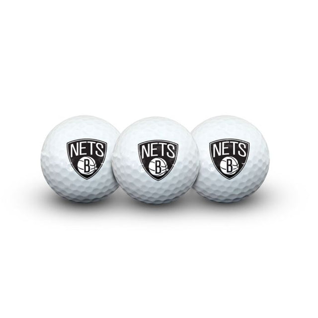 3 pelotas de golf de los Brooklyn Nets en formato concha