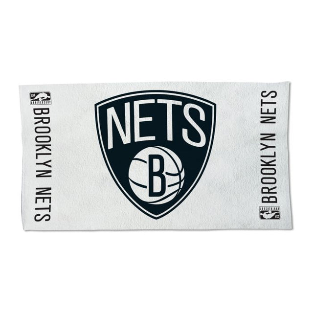 Toalla de vestuario de un solo lado a todo color de la Asociación Brooklyn Nets