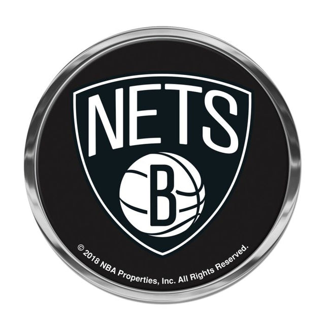 Brooklyn Nets Chrome Metal Domed Emblem