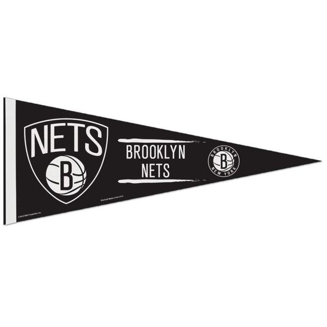 Banderín clásico de los Brooklyn Nets, en cartulina de 12" x 30"