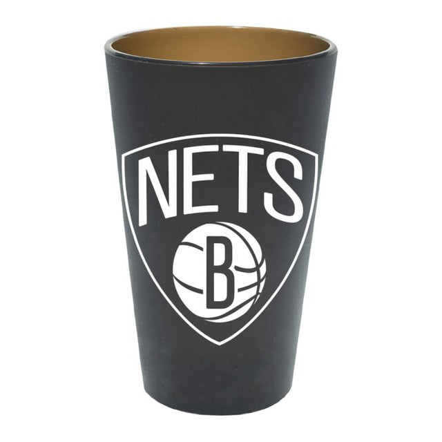 Vaso de pinta de silicona de 16 oz de color de los Brooklyn Nets