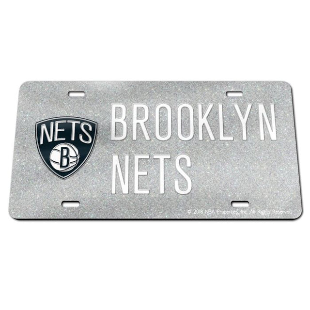 Brooklyn Nets GLITTER Specialty Acrylic License Plate