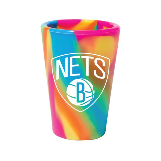 Vaso de chupito de silicona de 1,5 oz con diseño de hippie hop de los Brooklyn Nets