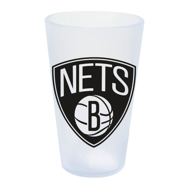 Vaso de pinta de silicona de 16 oz con forma de carámbano de los Brooklyn Nets