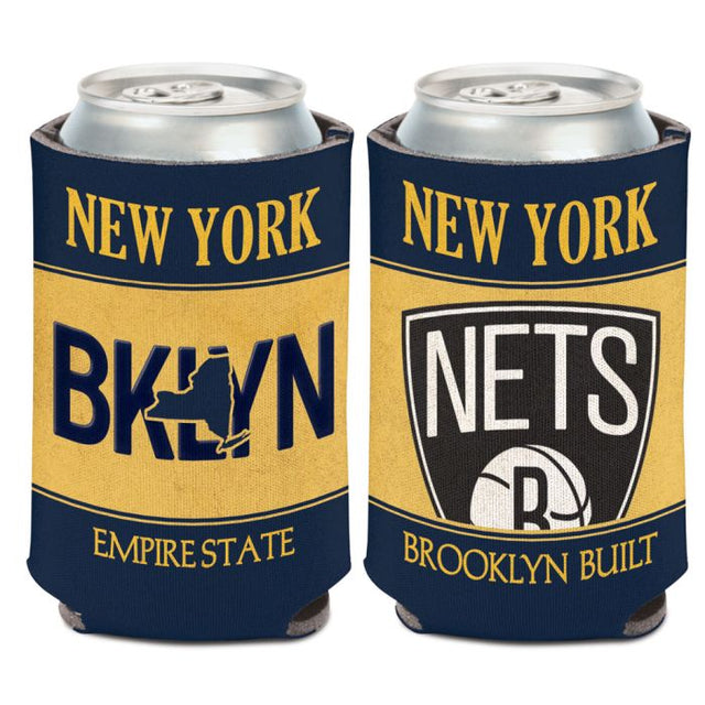 Enfriador de lata con placa de matrícula de Brooklyn Nets de 12 oz.