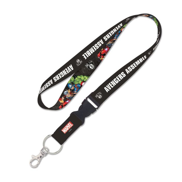 Brooklyn Nets / Marvel (c) 2021 MARVEL Lanyard w/detachable buckle 1"