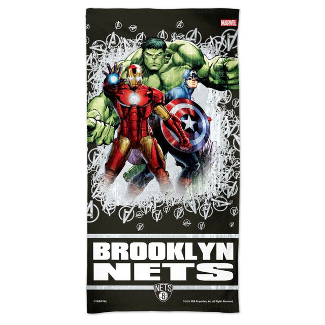 Toalla de playa Spectra de MARVEL de 30" x 60" de Brooklyn Nets/Marvel (c) 2021