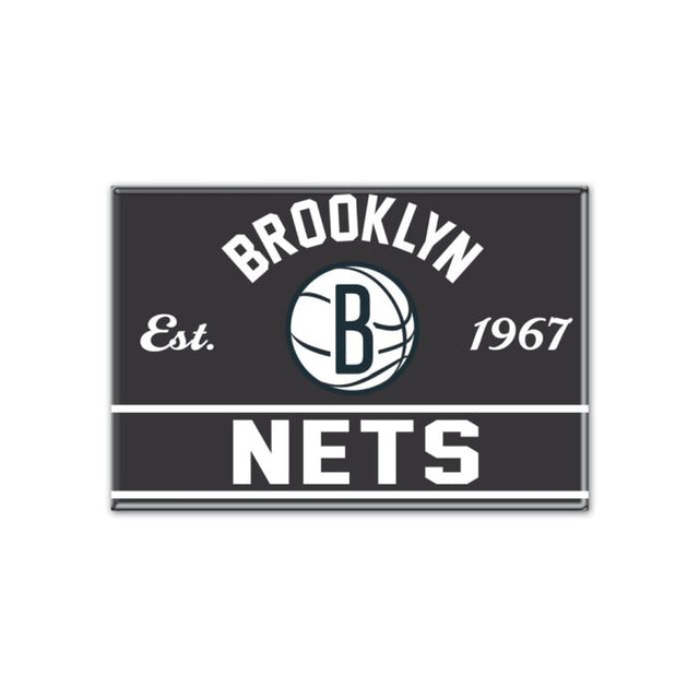 Brooklyn Nets Metal Magnet 2.5" x 3.5"