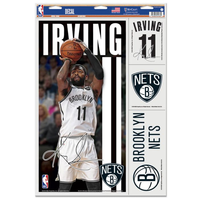 Brooklyn Nets Multi Use Decal 11" x 17" Kyrie Irving