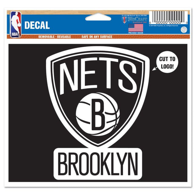 Brooklyn Nets Multi-Use Decal - cut to logo 5" x 6"