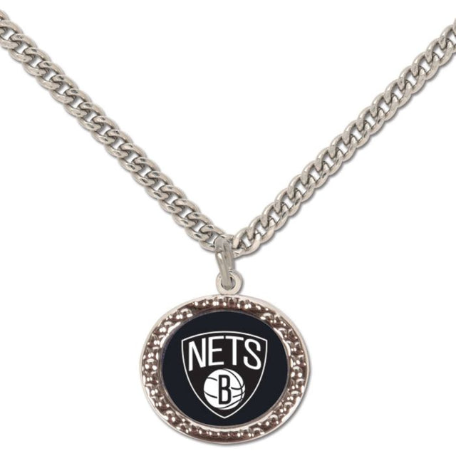 Brooklyn Nets Necklace w/Charm Jewelry Card