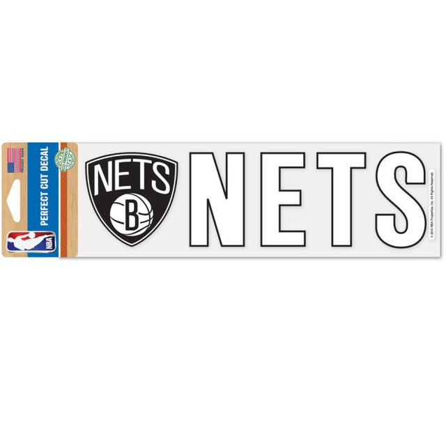 Brooklyn Nets Perfect Cut Decals 3" x 10"