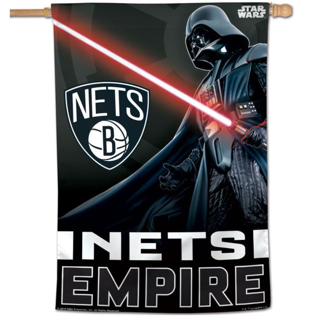 Brooklyn Nets / Star Wars star Wars Vertical Flag 28" x 40"