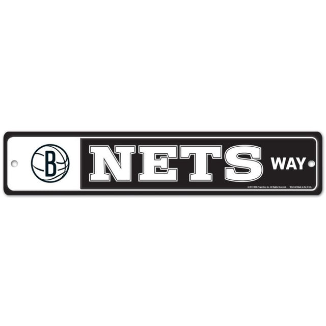 Brooklyn Nets Street / Zone Sign 3.75" X 19"