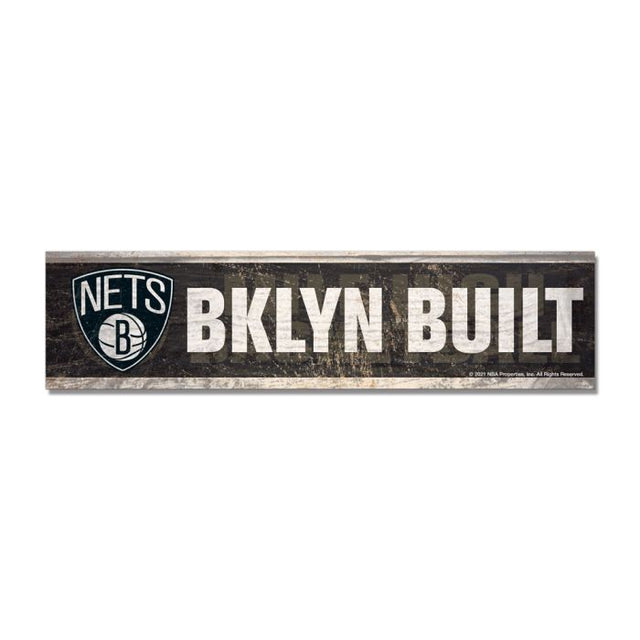 Brooklyn Nets Wooden Magnet 1.5" X 6"