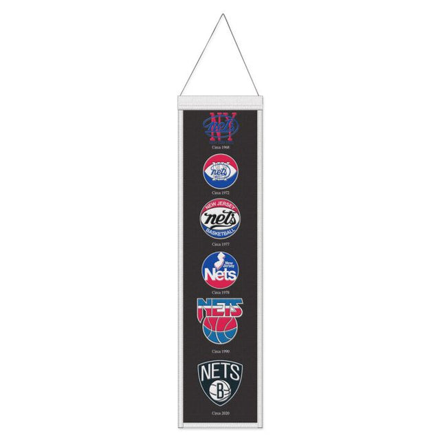 Brooklyn Nets Wool Banner 8" x 32"