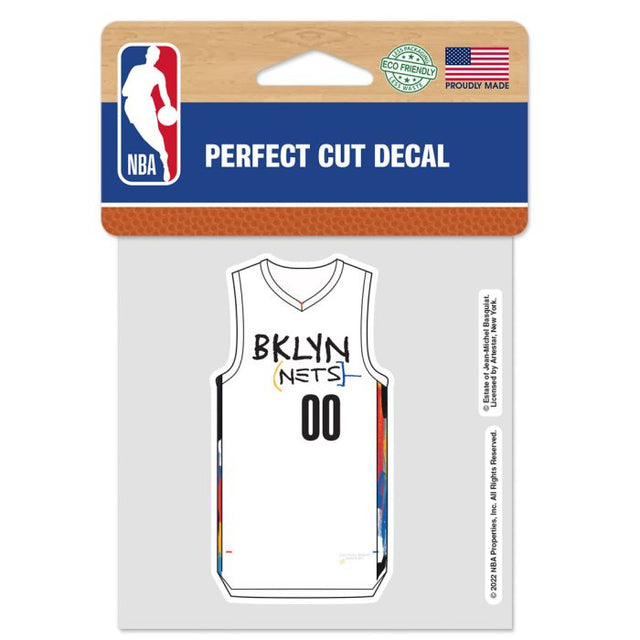 Brooklyn Nets city Perfect Cut Color Decal 4" x 4"