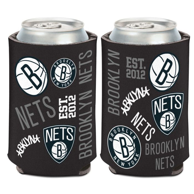 Brooklyn Nets scatter Can Cooler 12 oz.