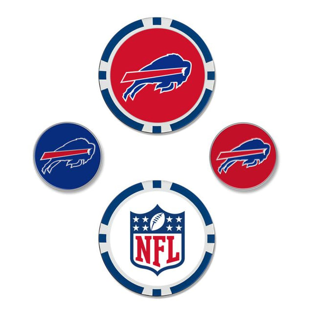 Juego de cuatro marcadores de pelota de los Buffalo Bills