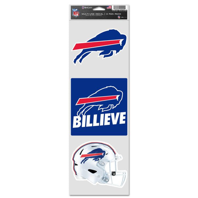 Calcomanías para fanáticos de Buffalo Bills de 3,75" x 12"