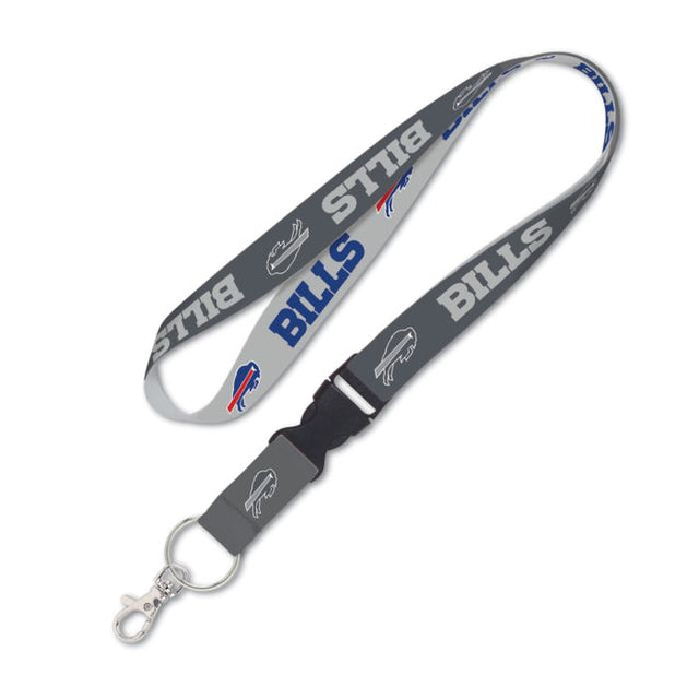 Buffalo Bills Gray Lanyard w/detachable buckle 1"