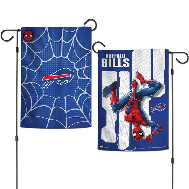 Buffalo Bills / Marvel (C) 2021 Marvel Garden Flags 2 sided 12.5" x 18"