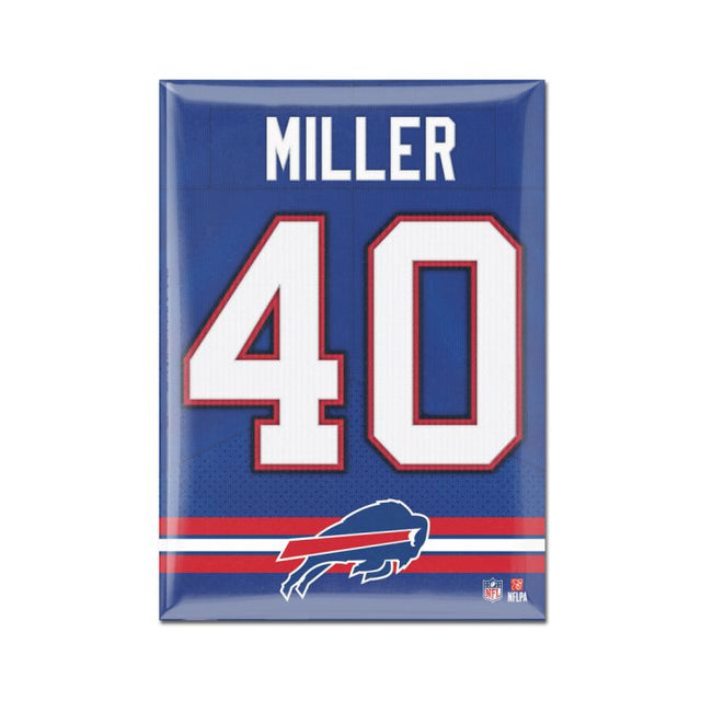 Imán de metal Buffalo Bills 2.5" x 3.5" Von Miller