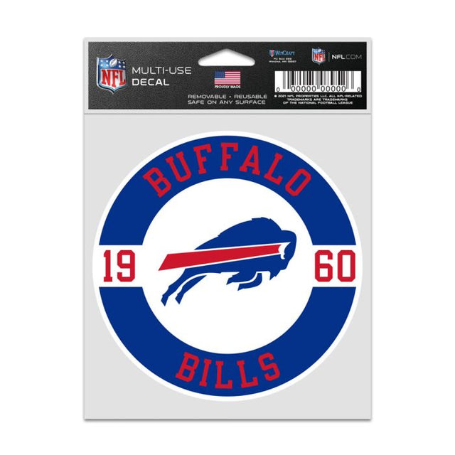 Calcomanías para fanáticos con el parche de Buffalo Bills de 3,75" x 5"