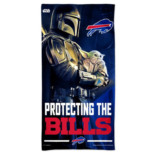 Toalla de playa Spectra de Buffalo Bills/Star Wars Mandalaorian de 30" x 60"