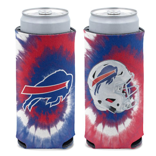 Enfriador de latas delgado de 12 oz con teñido anudado de Buffalo Bills