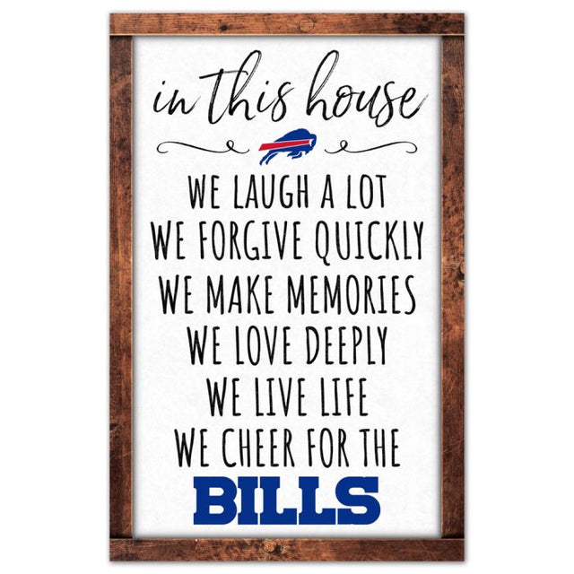 Buffalo Bills Wood Sign 11" x 17" 1/4" thick