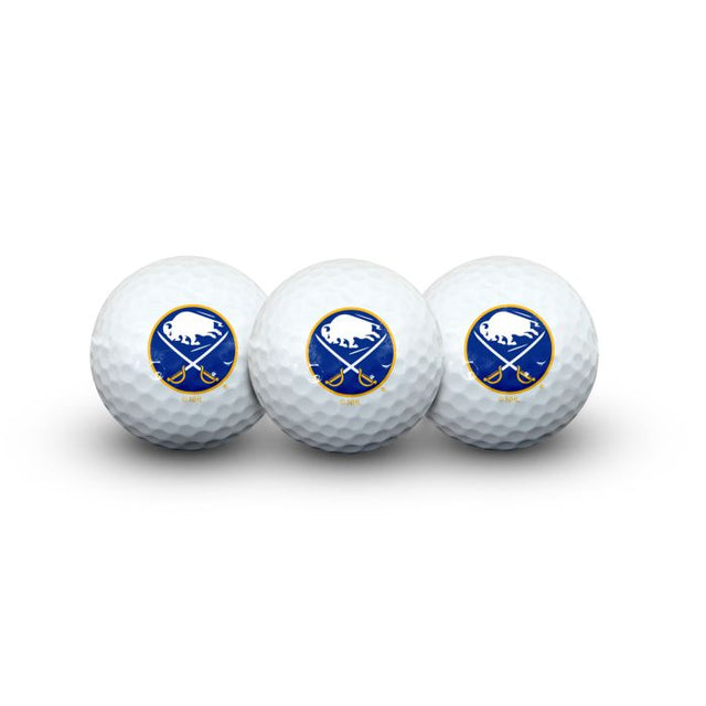 3 pelotas de golf Buffalo Sabres en estuche tipo concha