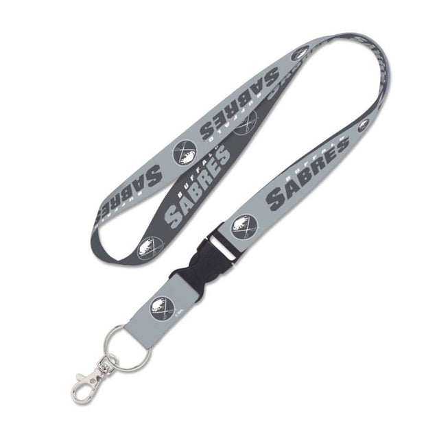 Buffalo Sabres CHARCOAL Lanyard w/detachable buckle 1"