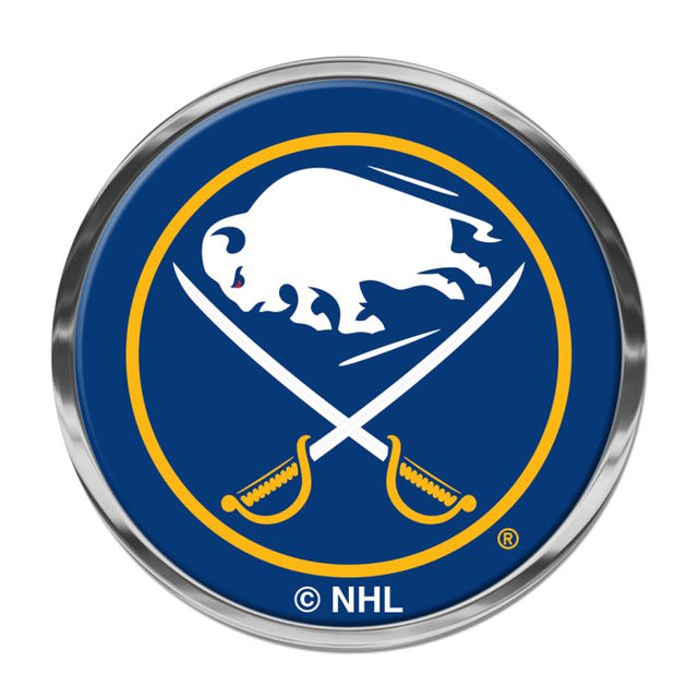 Emblema de metal cromado abovedado de Buffalo Sabres