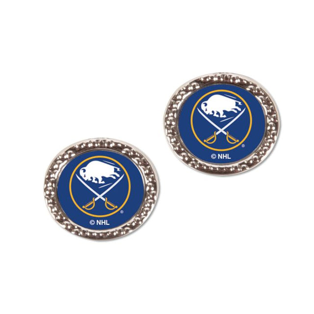 Buffalo Sabres Earrings Jewelry Carded Round