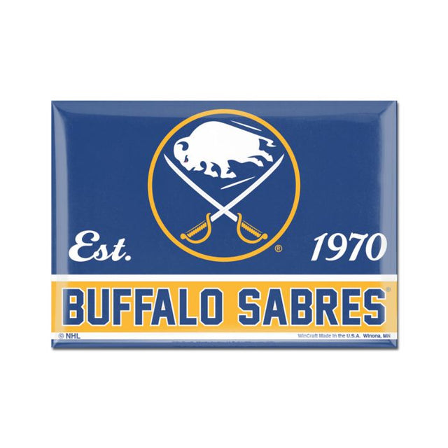 Imán de metal de Buffalo Sabres de 2,5" x 3,5"