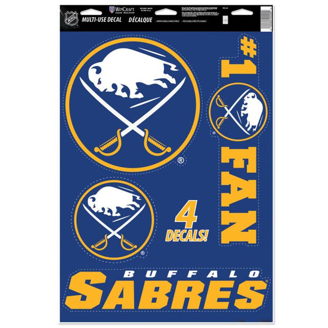 Calcomanía multiusos Buffalo Sabres de 11" x 17"