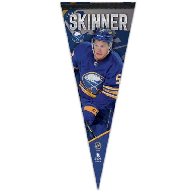 Banderín premium de Buffalo Sabres de 12" x 30" de Jeff Skinner