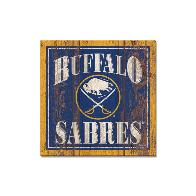 Buffalo Sabres Wooden Magnet 3" X 3"