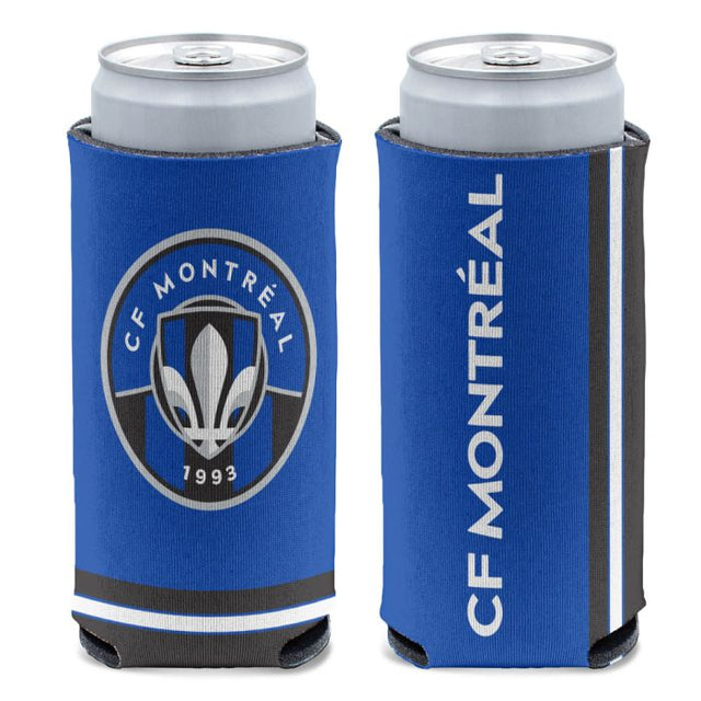 Enfriador de latas delgado CF Montreal BLUE de 12 oz