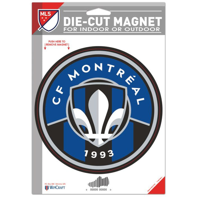 Imán troquelado con el logotipo de CF Montreal de 6,25" x 9"