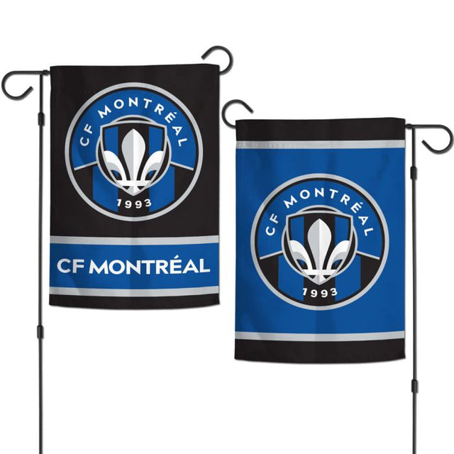 Banderas de jardín CF Montreal de 2 lados, 12,5" x 18"